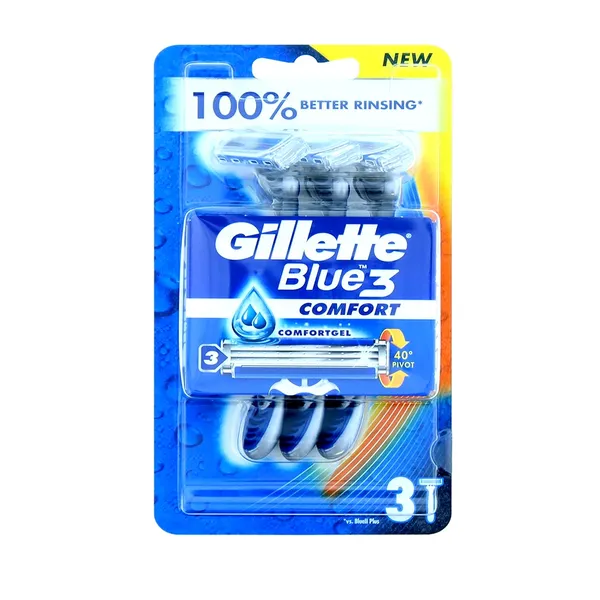 Gillette Blue 3 Comfort Disposable Shaving Razor 3pcs – View 1
