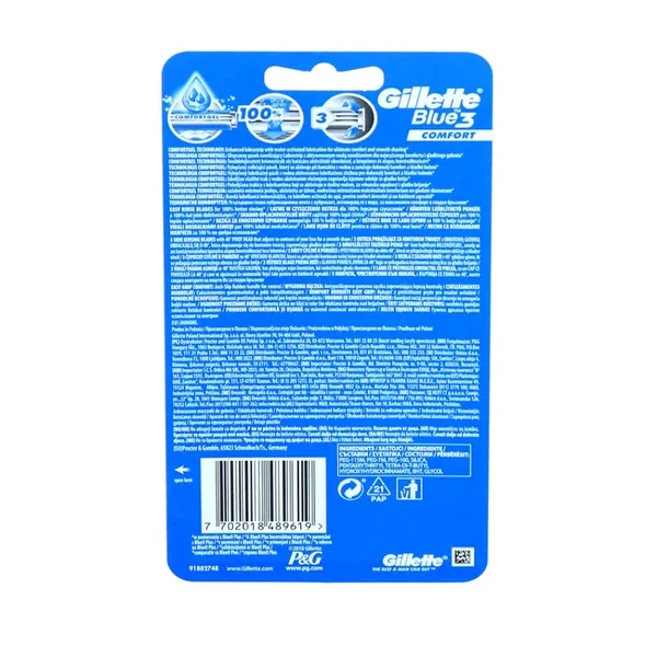 Gillette Blue 3 Comfort Disposable Shaving Razor 3pcs – View 2