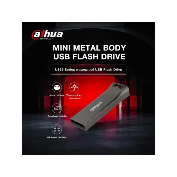 Dahua U156 64GB USB 3.2 Gen 1 Metal Gray Pen Drive – Storage Capacity: 64 GB – View 3