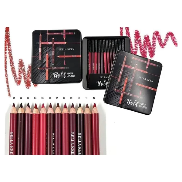 Swiss Beauty Bold Moisturises lips Matte Lip Liner Pack Of 12 Pcs Set – View 3