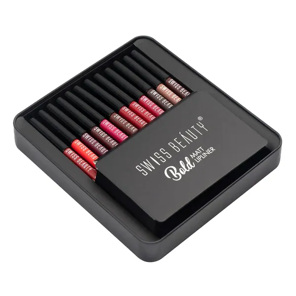 Swiss Beauty Bold Moisturises lips Matte Lip Liner Pack Of 12 Pcs Set – View 1