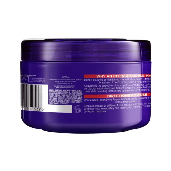 L'Oreal Elvive Colour Protect Anti-Brassiness Purple Mask 250ml – View 4