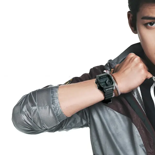 SKMEI 1299 Digital Multifunctional Silicone Strap Sporty Men's Watch – Dial Color: Black, Strap Color: Black – View 5
