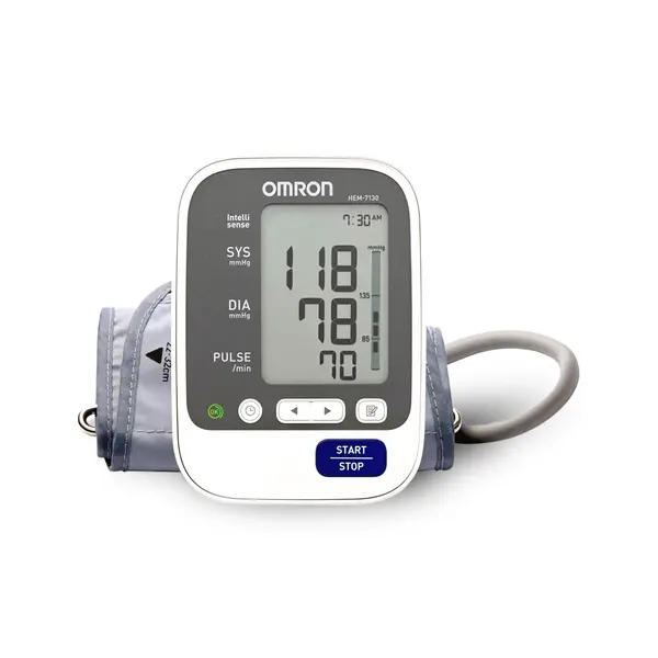 Omron HEM-7130 Portable Automatic Digital LCD Blood Pressure Monitor – View 1
