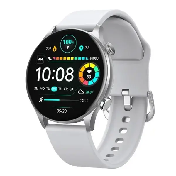 Haylou LS16 SOLAR Plus Amoled Calling Smart Watch – Color: Silver – View 1