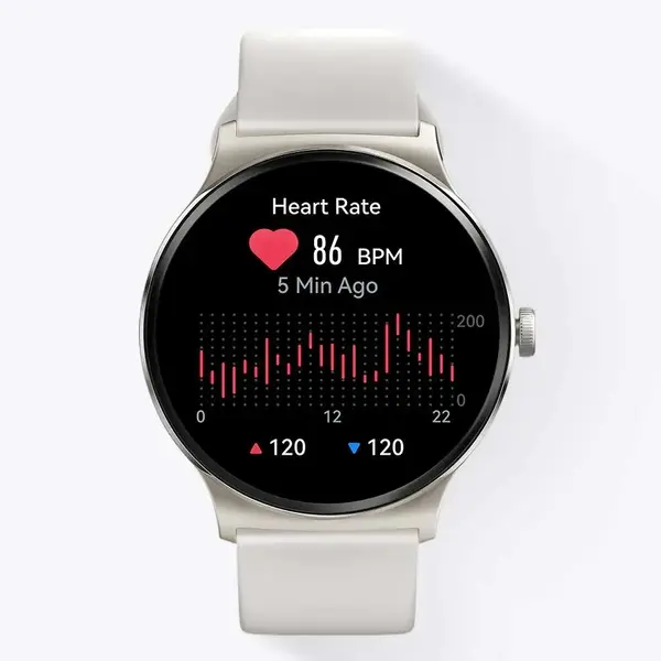 Haylou LS16 SOLAR Plus Amoled Calling Smart Watch – Color: Silver – View 2