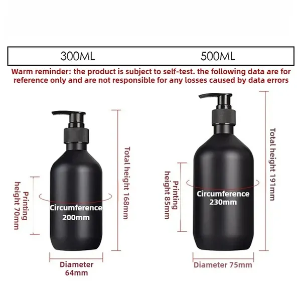 Matte Black 500ML Liquid Soap Dispenser Refillable Shampoo Conditioner – View 4
