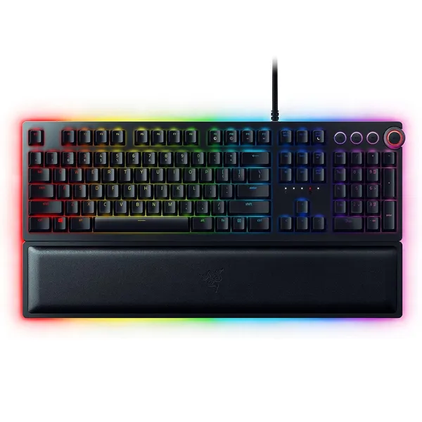 Razer Huntsman Elite Linear Optical Switch Gaming Keyboard – Color: Black – View 1