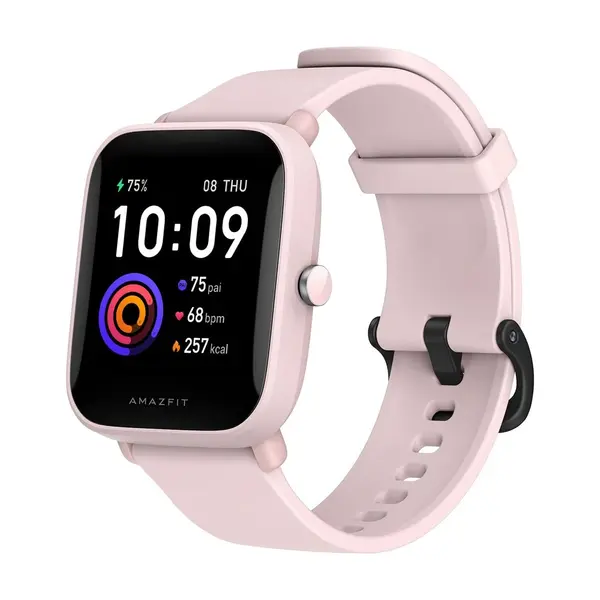 Amazfit Bip U Bluetooth Calling Smartwatch – Color: Pink – View 1