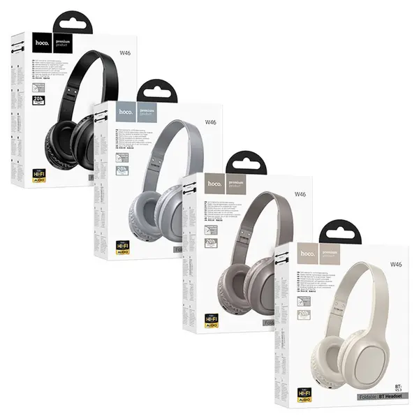 Hoco W46 Charm Bluetooth Wireless Headphone Multicolor – Color: Blue – View 3