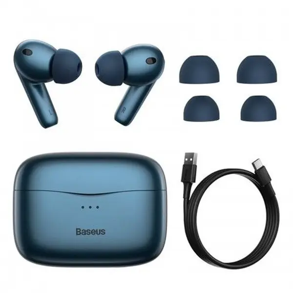 Baseus SIMU S2 Hybrid ANC True Wireless Earphones – Color: Blue – View 3