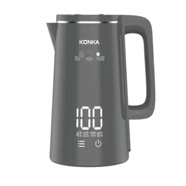 KONKA KEKLW-18M 1.8 Litter LED Display Electric Kettle – Capacity: 1.85 L, Color: Gray – View 1
