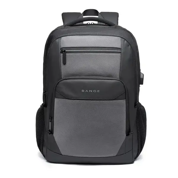 Bange BG-1922 16 inch Men Oxford Fabric Waterproof Backpack – Color: Gray – View 1