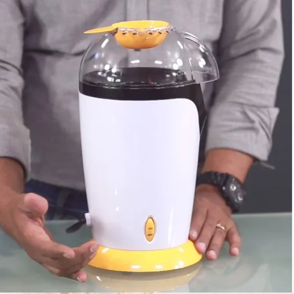 Mini Electric Hot Air Popcorn Machine Small 1200 W Electric Oil Free Popcorn Maker – Color: White – View 4