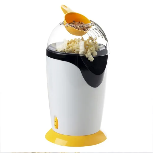 Mini Electric Hot Air Popcorn Machine Small 1200 W Electric Oil Free Popcorn Maker – Color: White – View 2