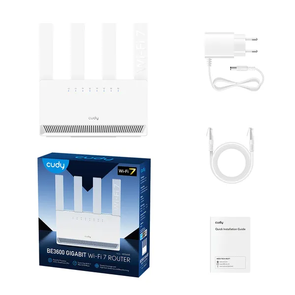 Cudy WR3600E BE3600 Gigabit Mesh Wi-Fi 7 Router – View 4