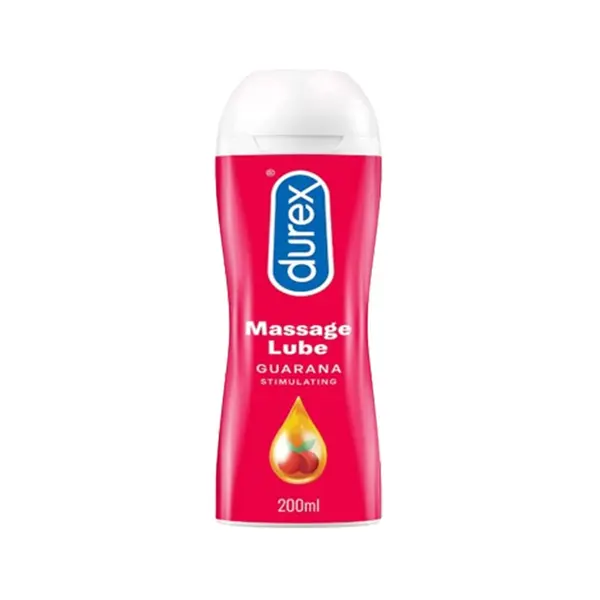 Durex Play Stimulating Massage Lubricant 200ml Water-Based Gel with Guarana Extract – View 1
