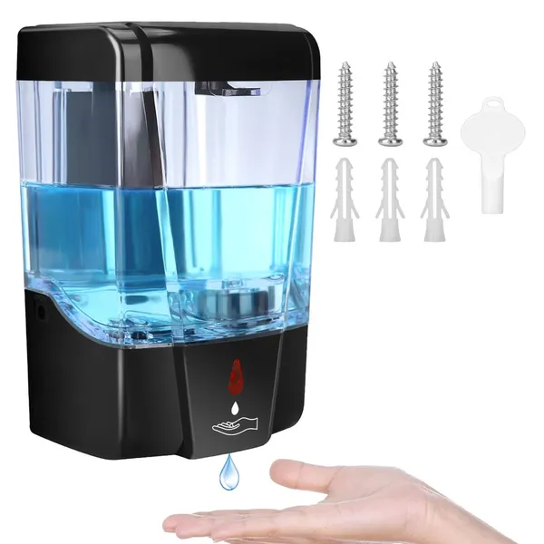 Automatic Touchless Infrared Motion Sensor Hand Sanitizer Liquid Soap Dispenser 700 ml – Color: Black – View 1