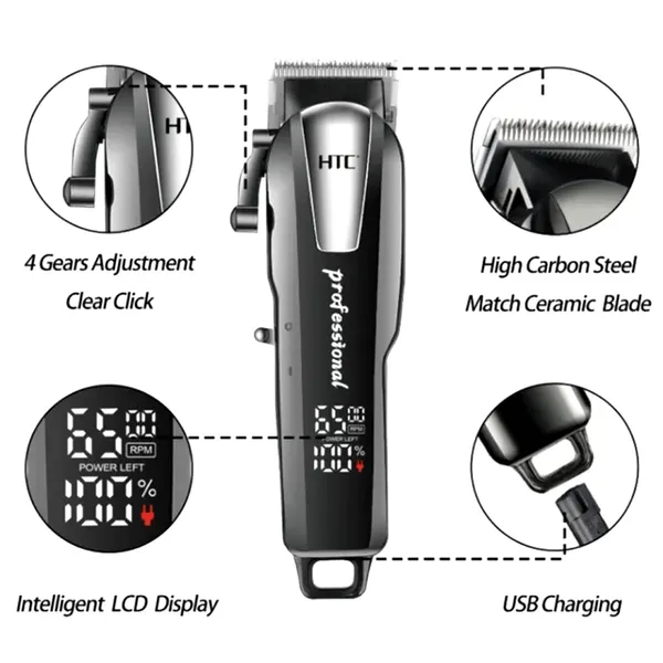 HTC CT-8083 Hair Clipper And Beard Trimmer For Men – View 4