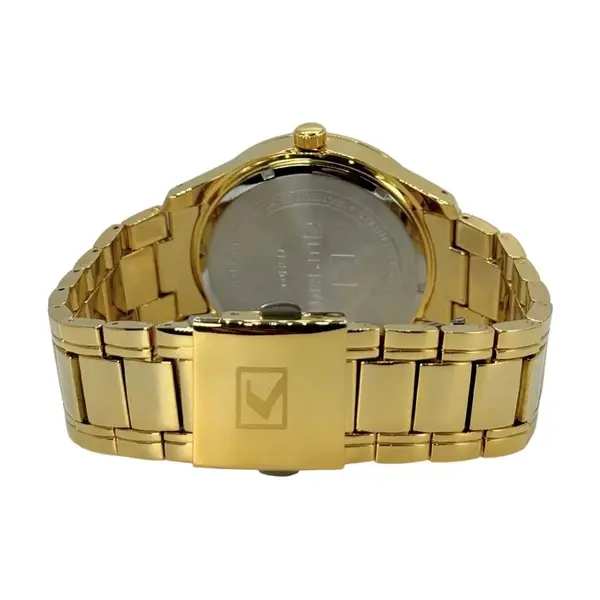 Curren 8409 Roman Number With Stainless Steel Analog Men's Watch – Dial Color: White, Strap Color: Gold – View 5