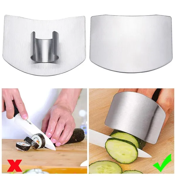 Stainless Steel Finger Guard Finger Hand Cut Hand Protector Kitchen Knife – View 3