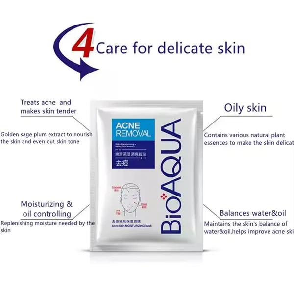 Bioaqua Acne Removal Fights Acne & Breakouts Sheet Mask - 30g – View 4