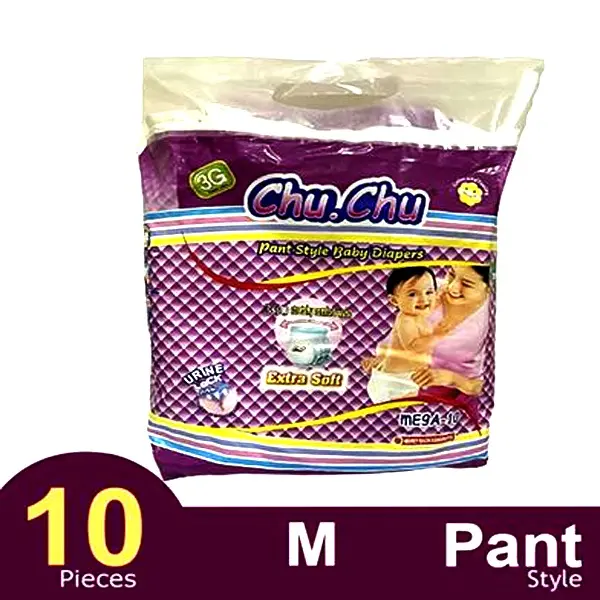 Chu Chu Pants System Finding The Perfect Fit Leak Proof Baby Diaper – Quantity: 10 pcs – View 2