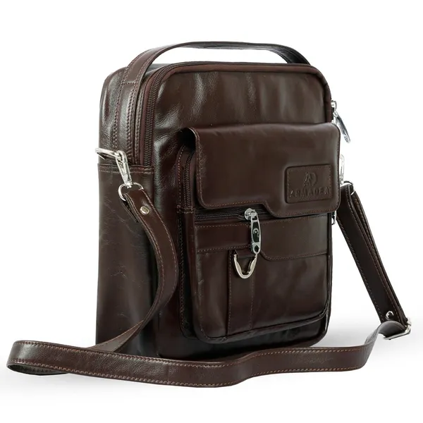 100% Genuine Cow Leather Stylish Unique & New Messenger Bag – View 2