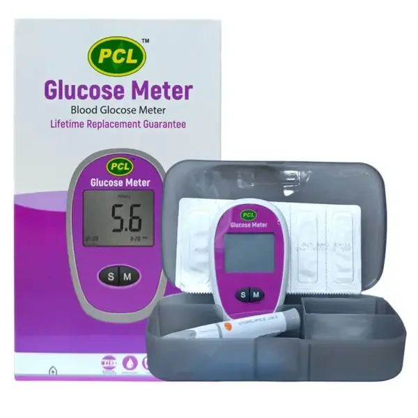 PCL Care Blood Glucose Monitor for Measuring Diabetes – Color: Purple – View 3