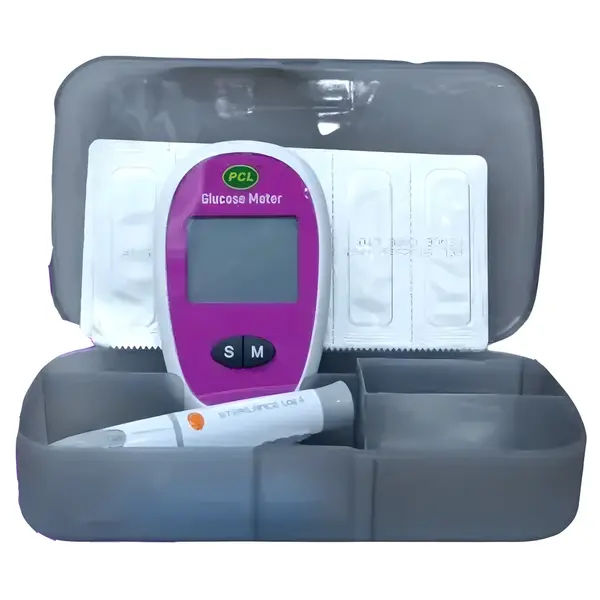 PCL Care Blood Glucose Monitor for Measuring Diabetes – Color: Purple – View 2