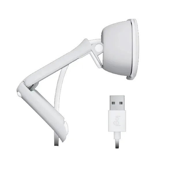 Logitech Brio 100 Full HD Privacy Shutter Webcam – Color: White – View 2