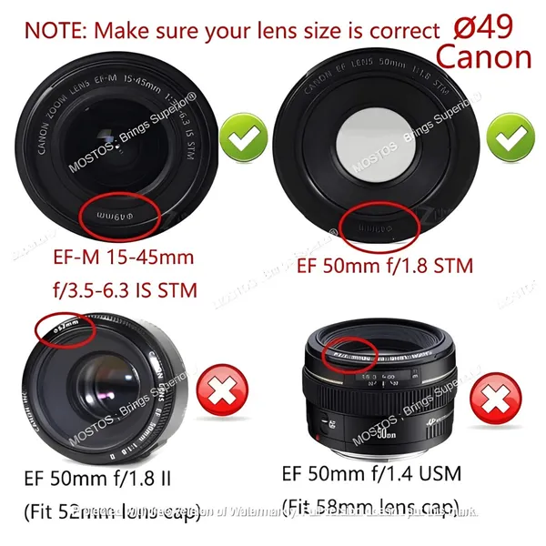 Canon 49 Lens Cap For Canon 50mm F/1.8 STM Lens – View 4