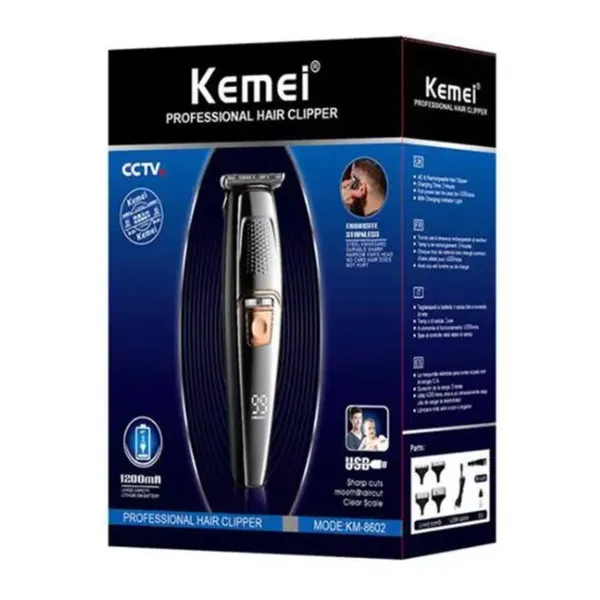 Kemei KM-8602 USB Rechargeable Hair Clipper Trimmer – View 4