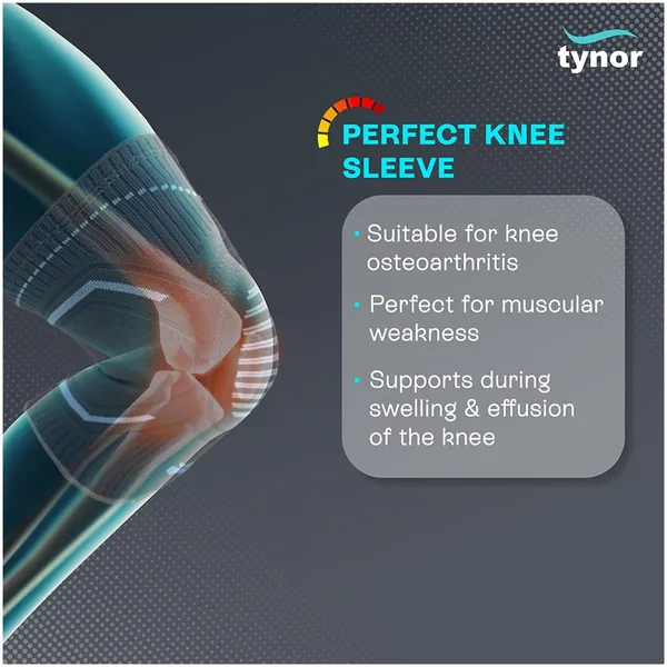 Tynor D23 Knee Cap Comfeel – Knee Support & Pain Relief Sleeve (Pair) – Size: S – View 3