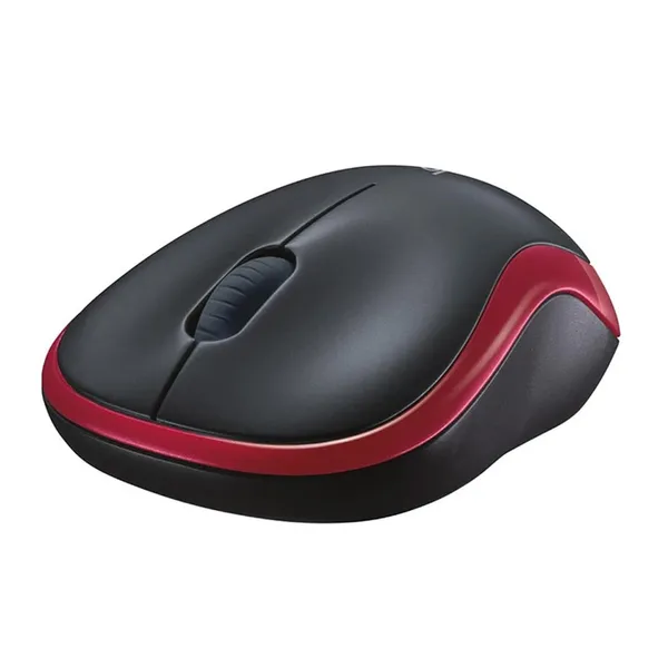 Logitech M185 Compact Optical Wireless Mouse – Color: Red – View 3
