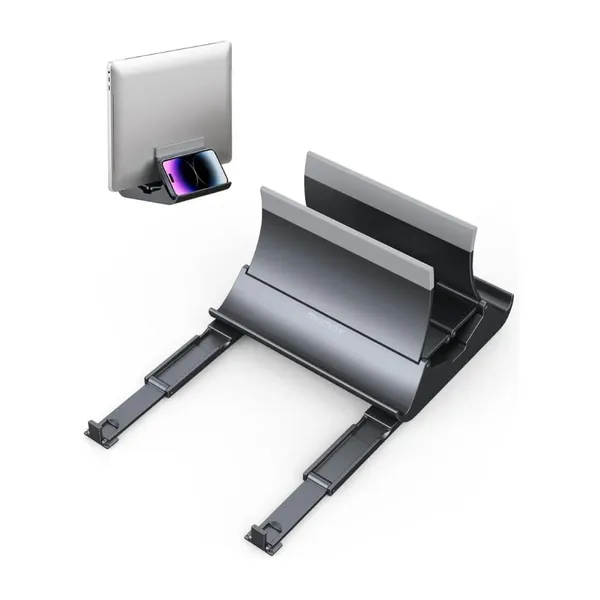 MOMAX KH17 Arch Gravity Auto Locking Laptop Stand Holder Storage Dock – View 2