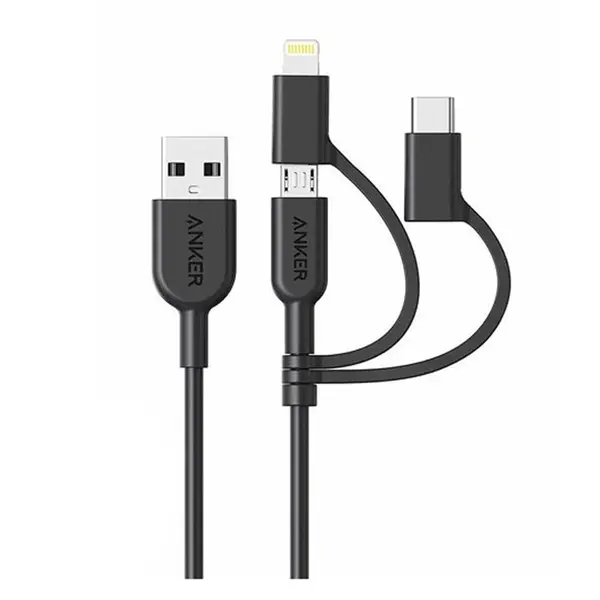 Anker PowerLine II Universal Charging with  3-in-1 Cable – 3ft Durable Cord – View 1