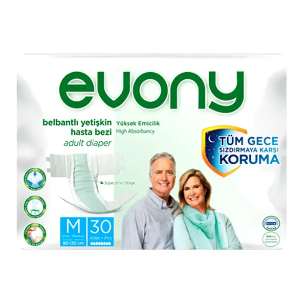 Evony Breathable and Comfortable Adult Diaper Belt – Size: M, Quantity: 30 pcs – View 1