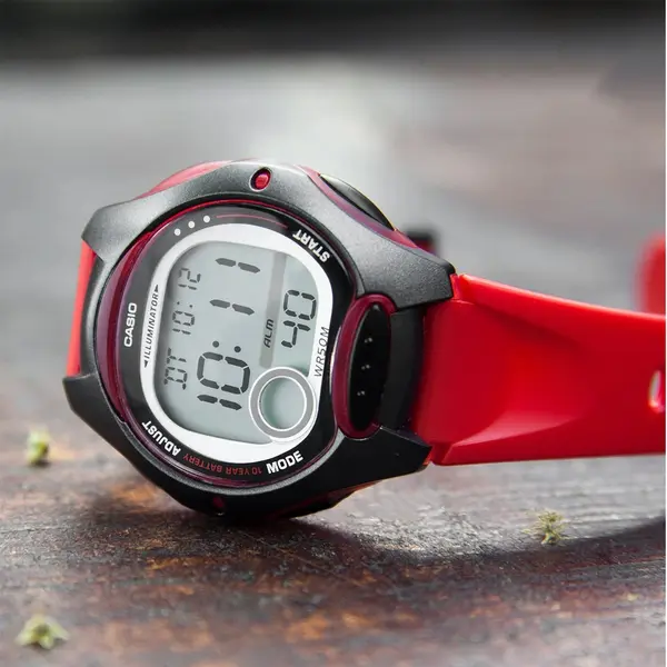 Casio LW-200-4AVDF Standard Digital Watch For Kids – Dial Color: Black, Strap Color: Red – View 4