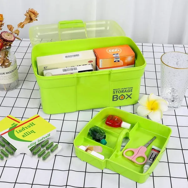 RFL Multipurpose First Aid Storage Rectangular Box Lime Green – View 4