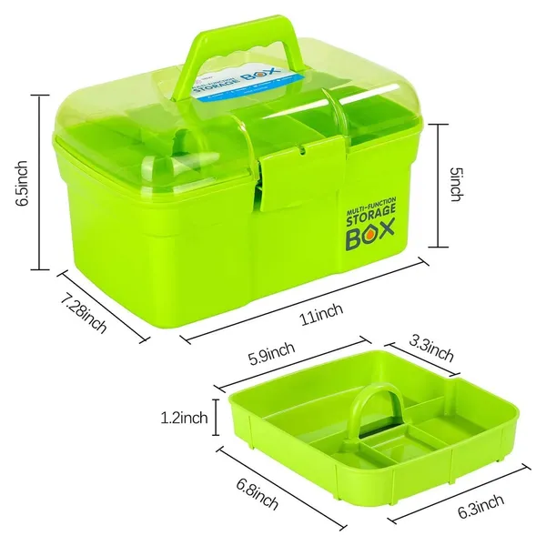 RFL Multipurpose First Aid Storage Rectangular Box Lime Green – View 2