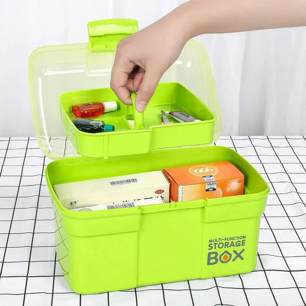 RFL Multipurpose First Aid Storage Rectangular Box Lime Green – View 3
