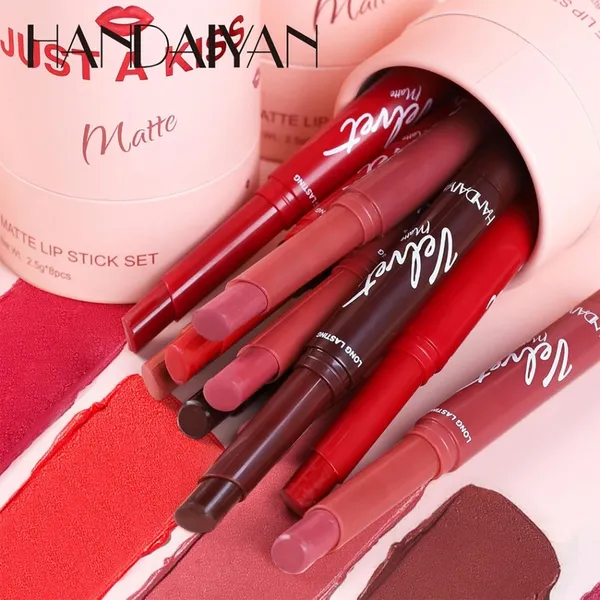 HANDAIYAN 8 Colors Matte Waterproof Velvet Nude Lipstick – View 4