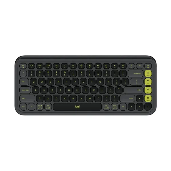 Logitech POP Icon Keys Bluetooth Wireless Keyboard – Color: Black – View 1