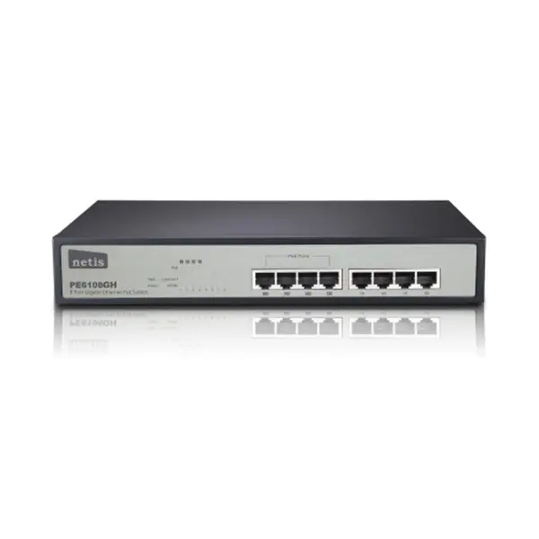Netis PE6108GH 8 Port Gigabit Ethernet PoE Switch – View 1