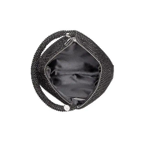 International Concepts Magnetic Snap & Zip Closures Clutche Bag – Color: Black – View 2