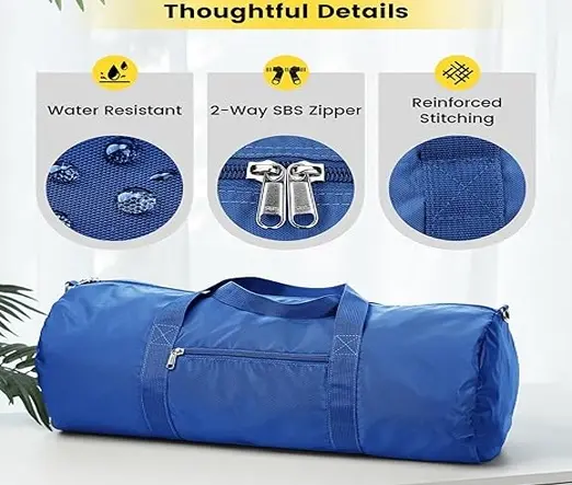Vorspack 20 Inches Foldable & Lightweight Gym Bag for Men – Color: Blue – View 2