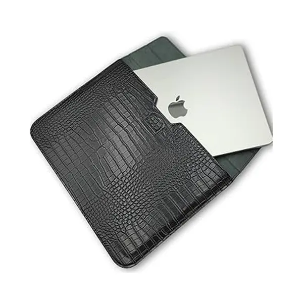 Wiwu Skin Croco 16.2 Inch Ultra Slim Laptop Sleeve Bag for Macbook – Color: Black – View 2