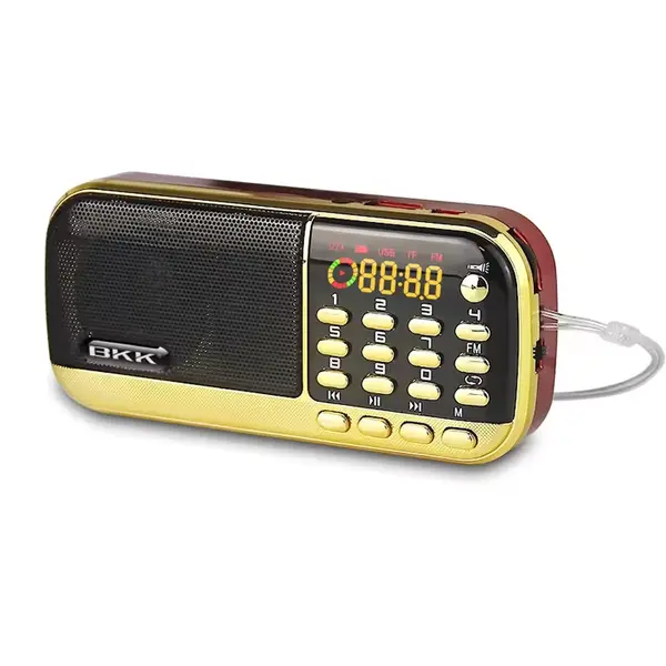 EONKO B836S with TF USB AUX Rechargeable FM Radio with Flashlight – View 3