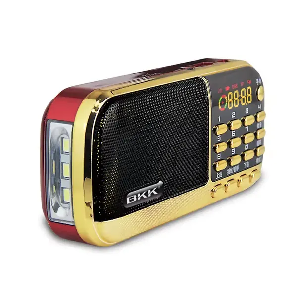 EONKO B836S with TF USB AUX Rechargeable FM Radio with Flashlight – View 2